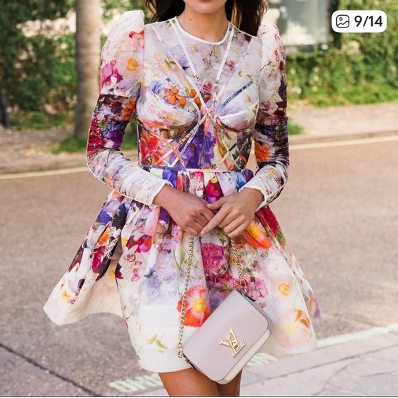 Zimmermann Multicolor Floral Long Sleeve Dress - Picture 3 of 13